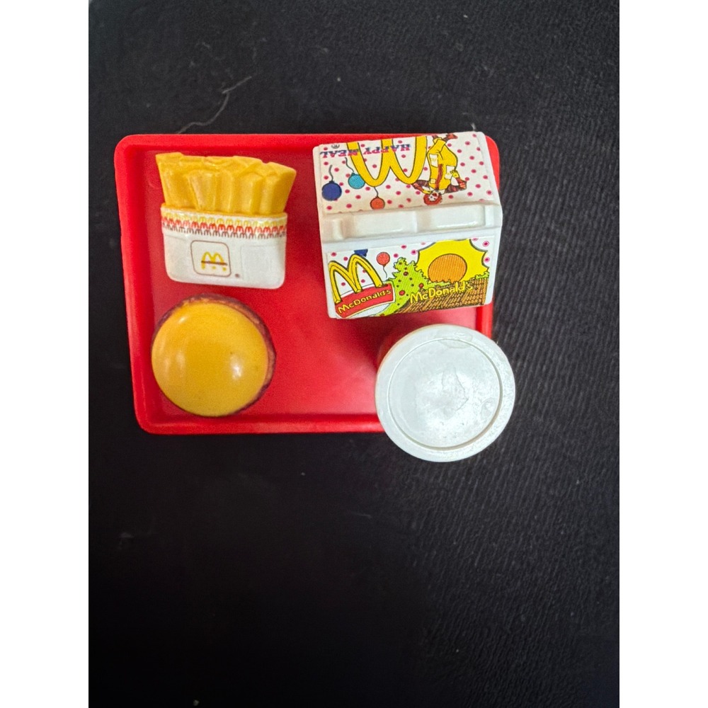 Vintage Barbie McDonalds Happy Meal Play Food Set Tray Burger Fries 11474-2059